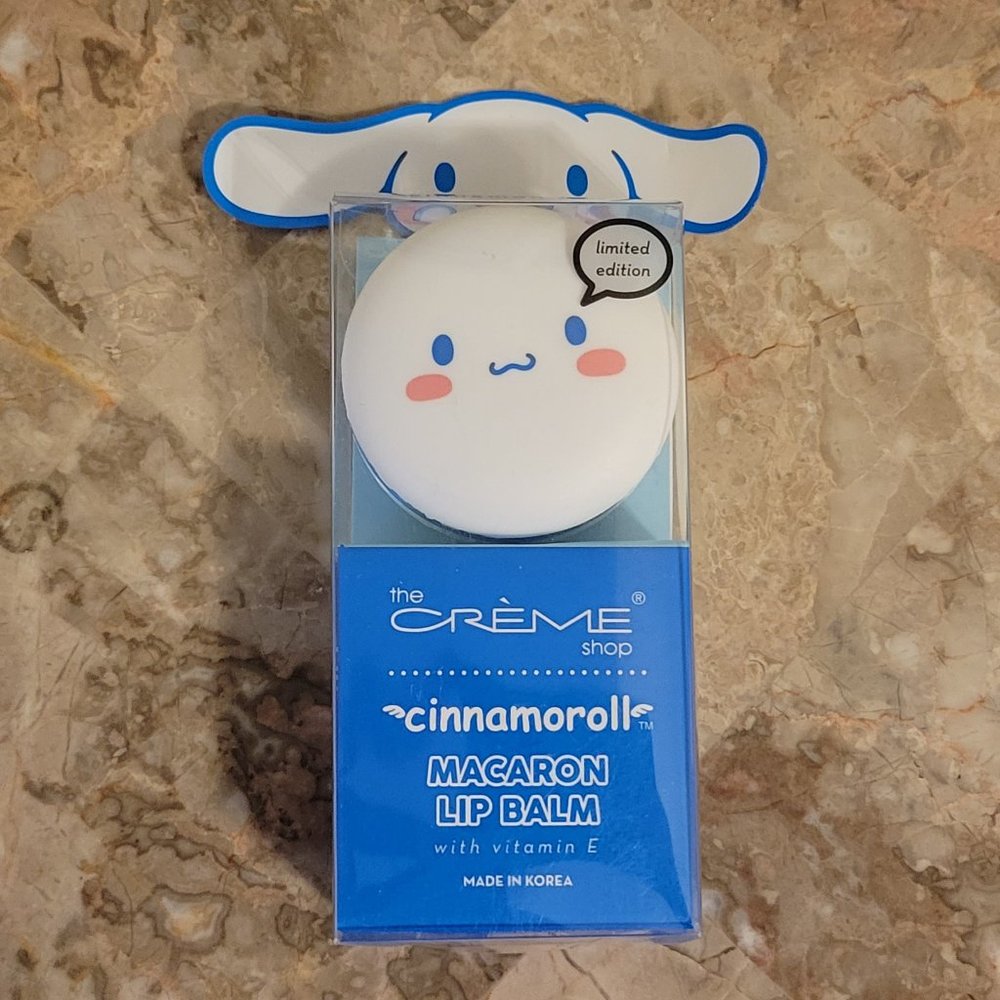 The Crème Shop Cinnamoroll Macaron lip Balm with Vitamin E   (NWOT)